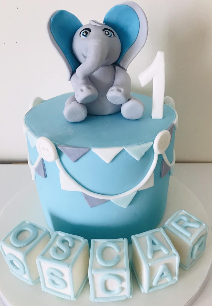 children's elephant birthday cake